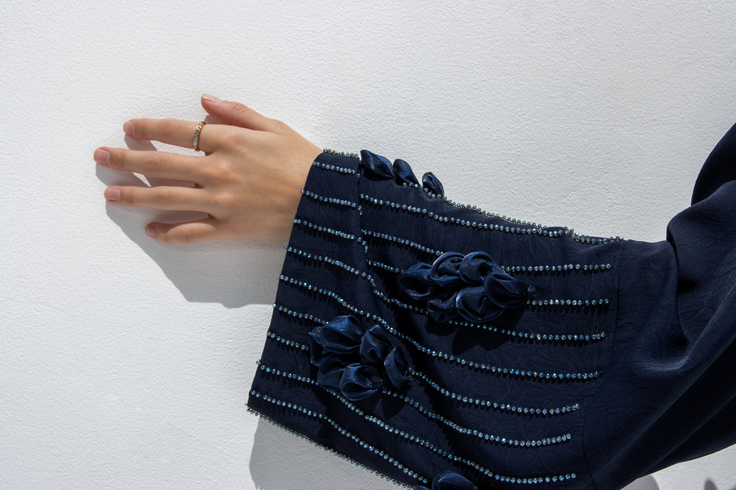 Embellished Navy Abaya