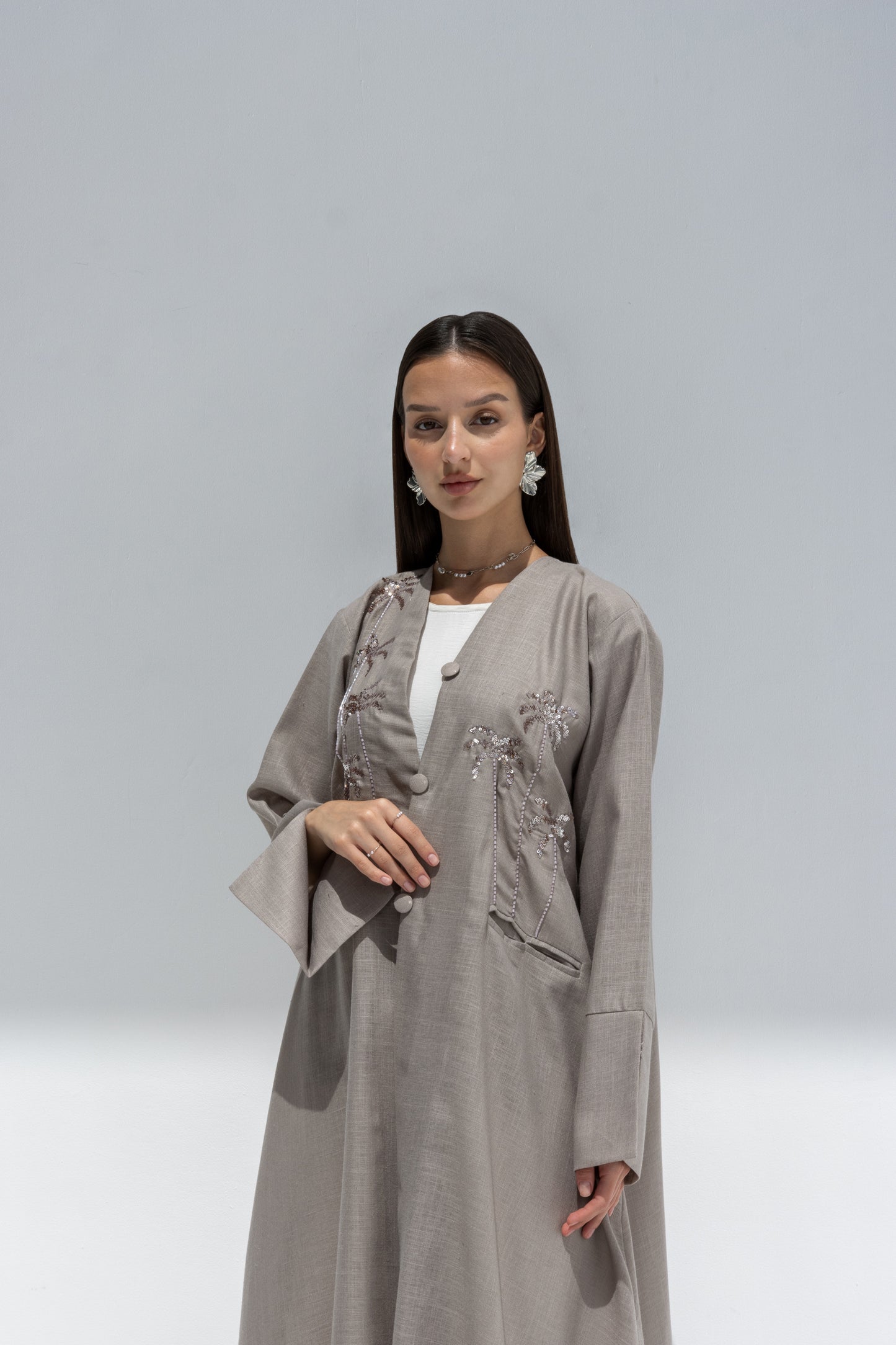 Linen Palms Abaya