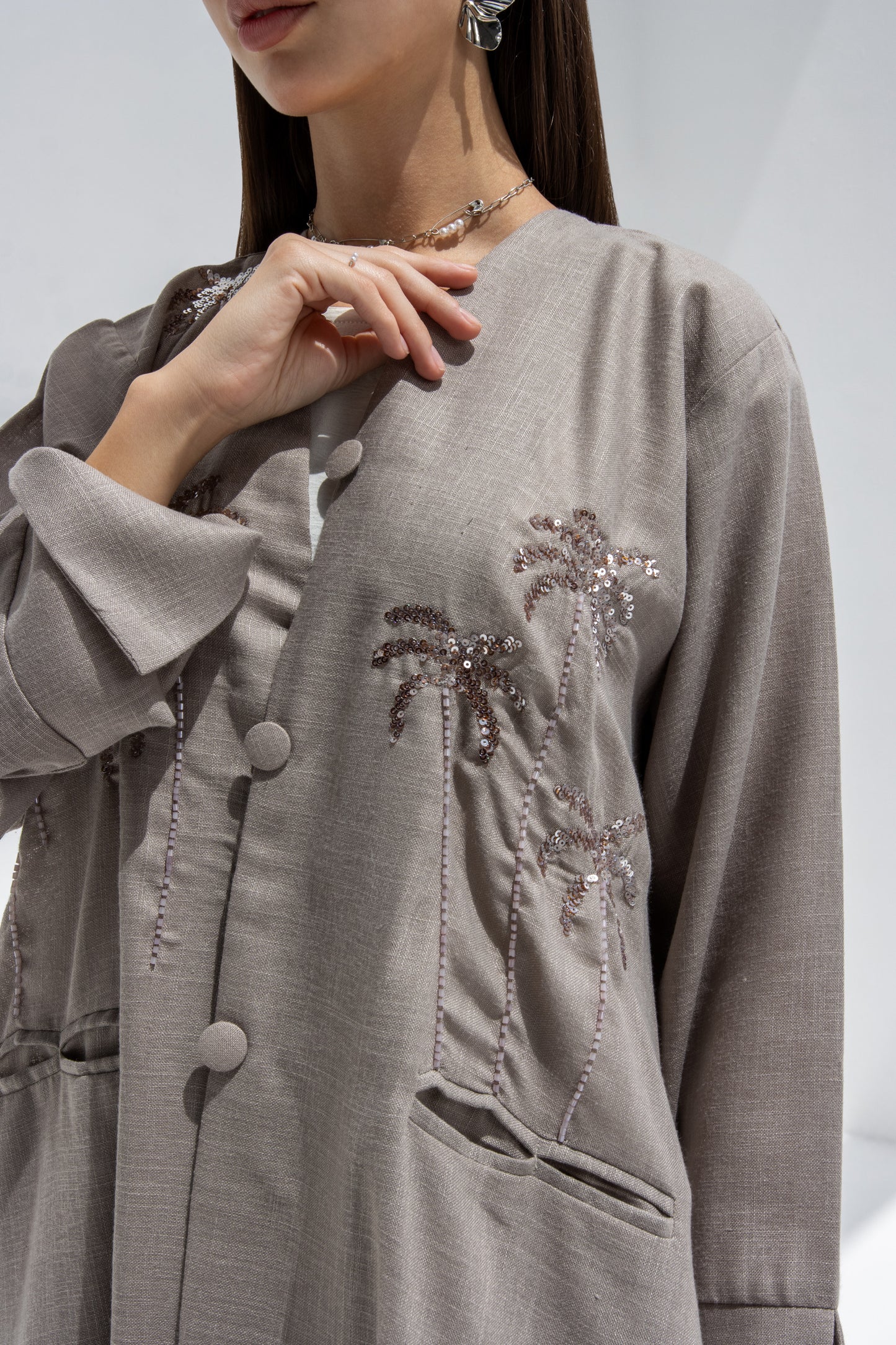 Linen Palms Abaya
