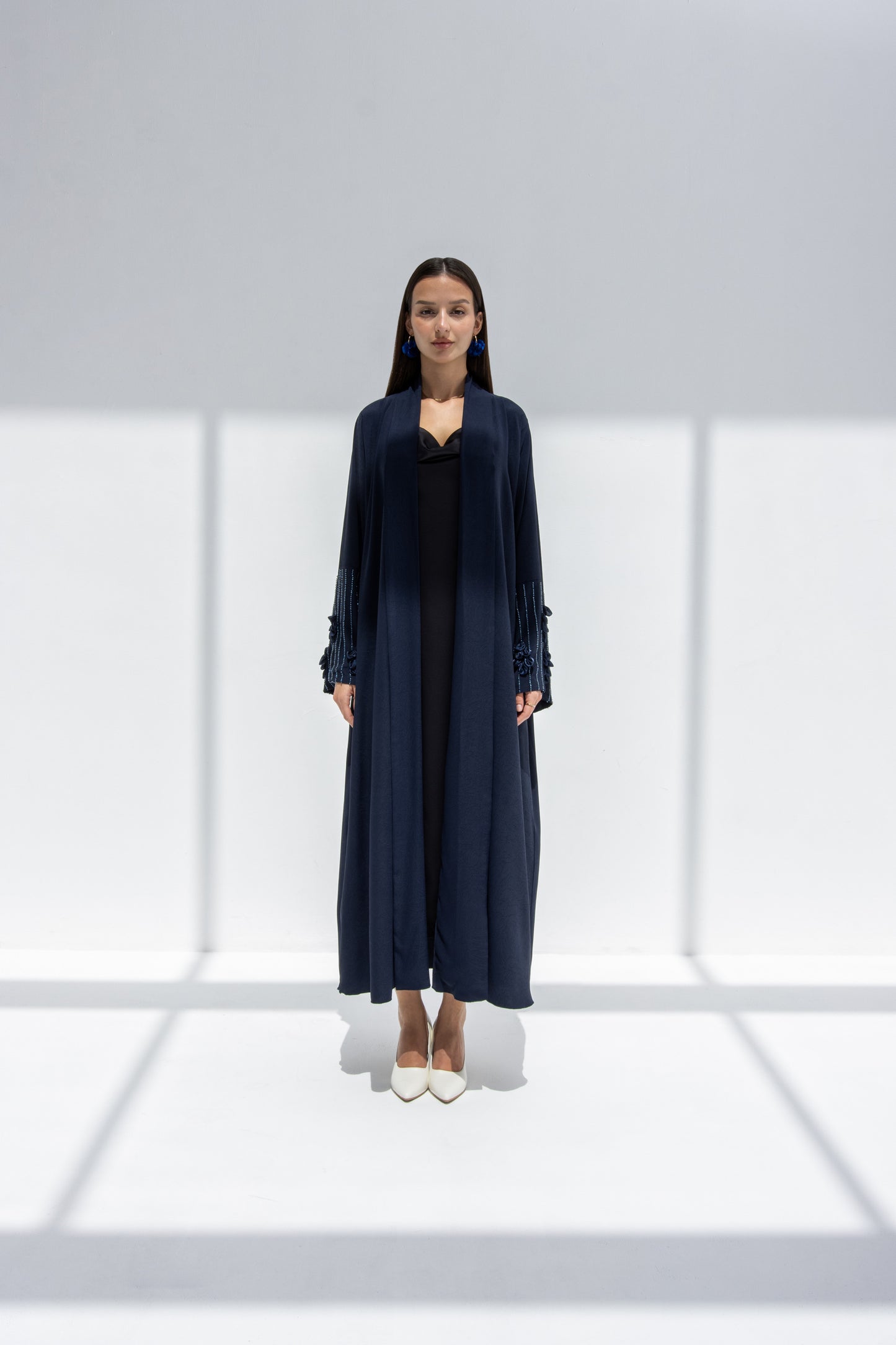 Embellished Navy Abaya