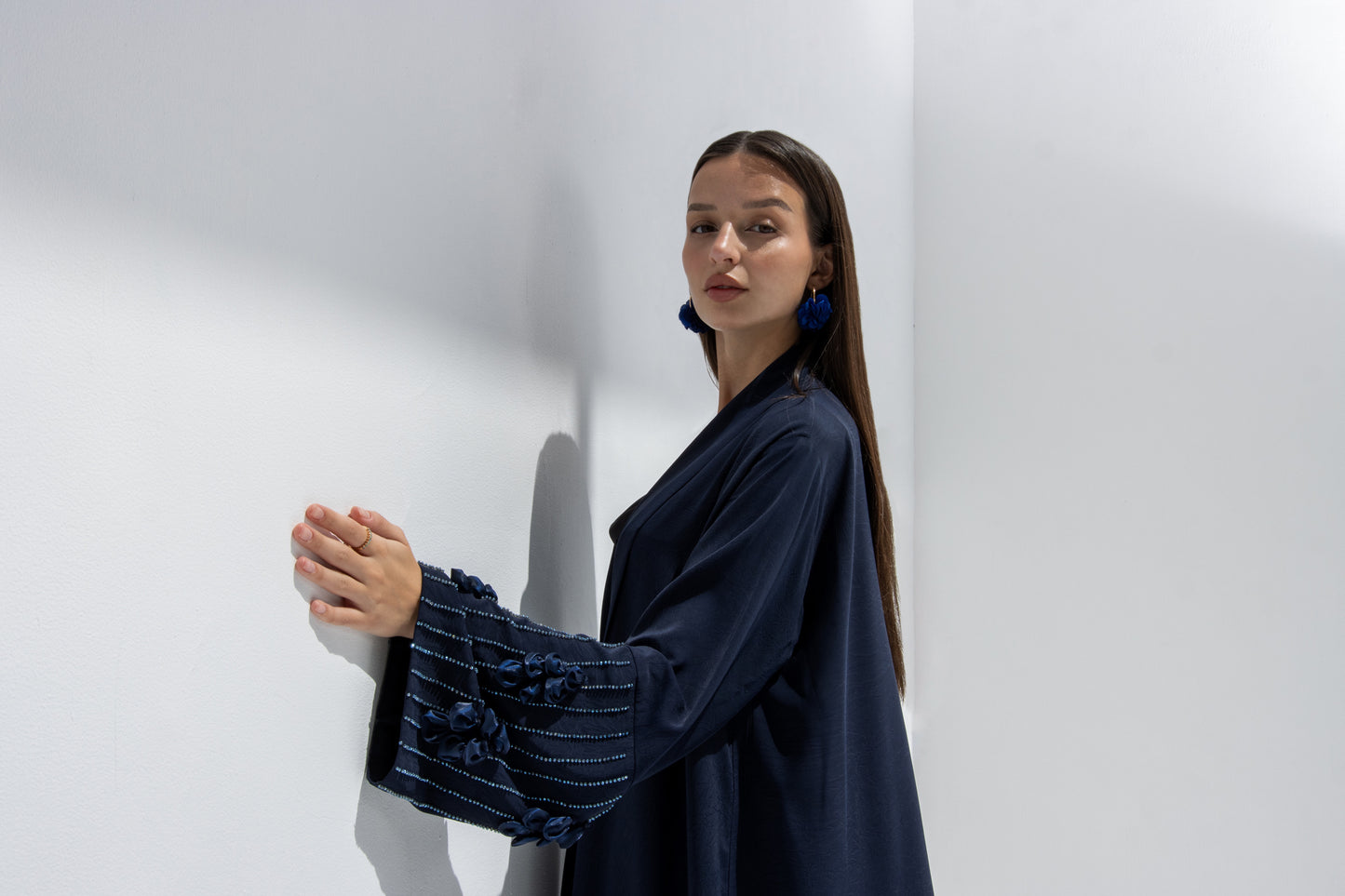 Embellished Navy Abaya