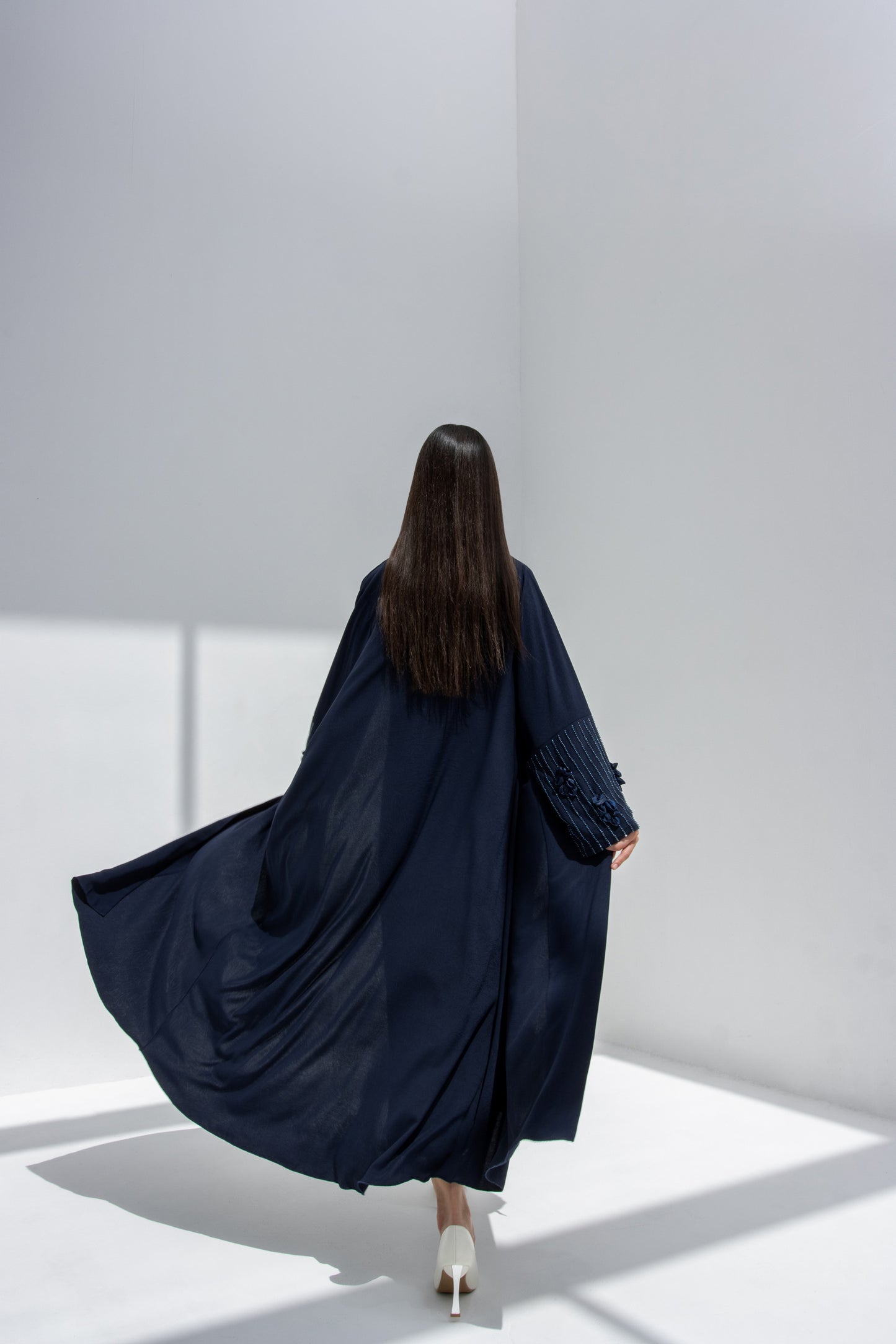 Embellished Navy Abaya
